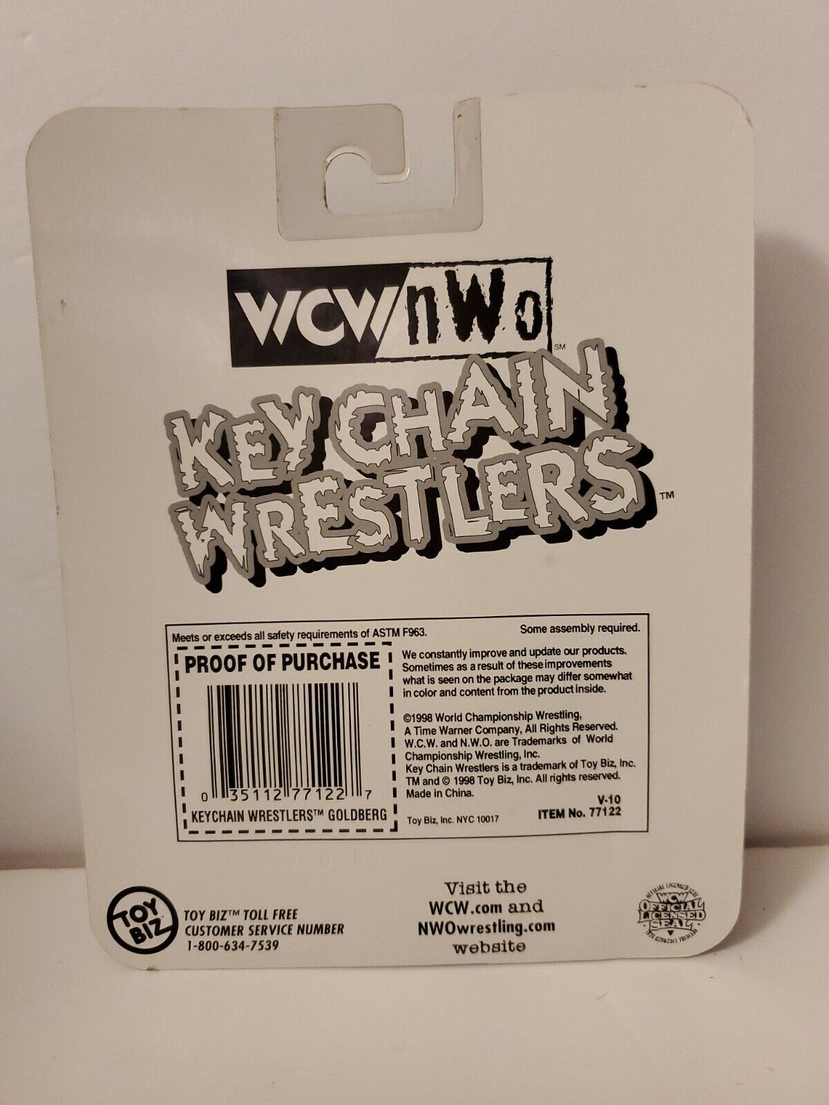 1998 WCW Toy Biz Keychain Wrestlers Goldberg