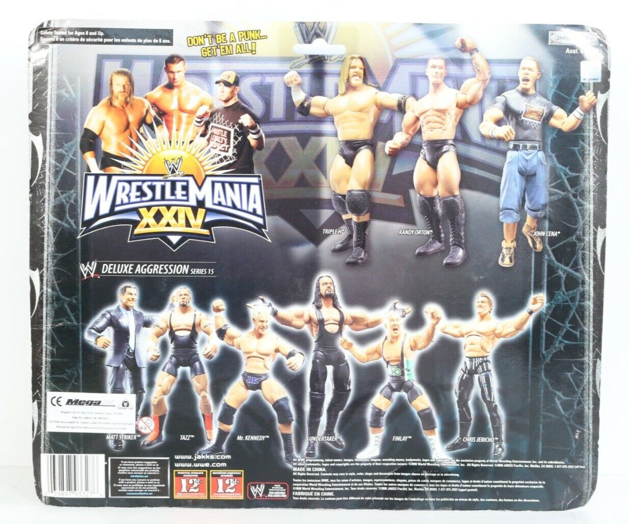 2008 WWE Jakks Pacific Ruthless Aggression WrestleMania XXIV Triple Threat: Triple H, Randy Orton & John Cena