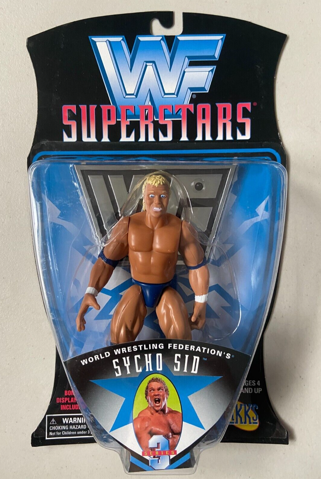 スポーツ選手 wwf series3/d 1997 WWF Jakks Pacific Superstars Series 3 Sycho Sid – Wrestling