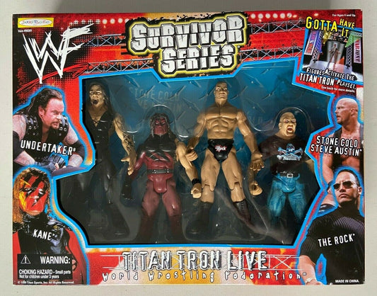 1999 WWF Jakks Pacific Titantron Live Survivor Series  Box Set: Undertaker, Kane, The Rock & Stone Cold Steve Austin