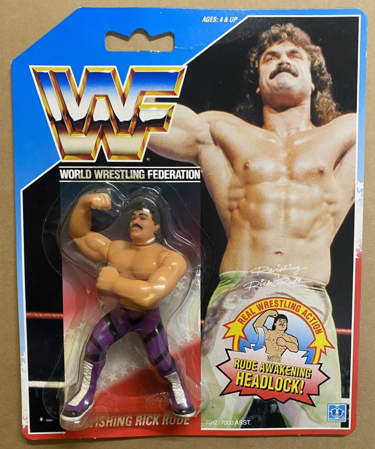 1990 WWF Hasbro Series 1 Ravishing Ravishing Rick Rude with Rude Awakening Headlock!