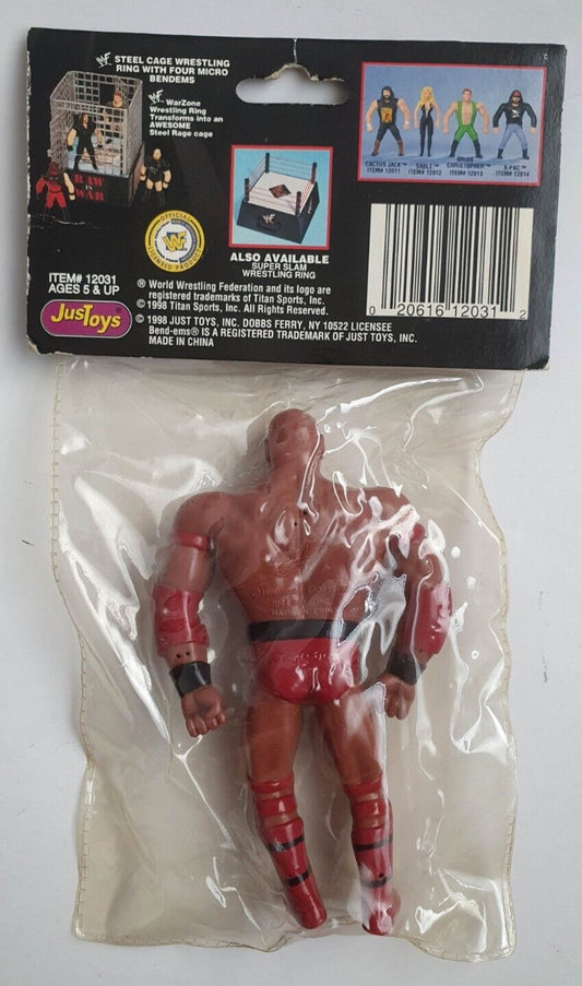 1998 WWF Just Toys Bend-Ems Champions [Bagged] Ahmed Johnson