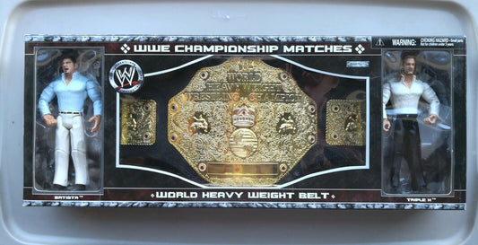 2005 WWE Jakks Pacific World Heavy Weight Belt [With Batista & Triple H]