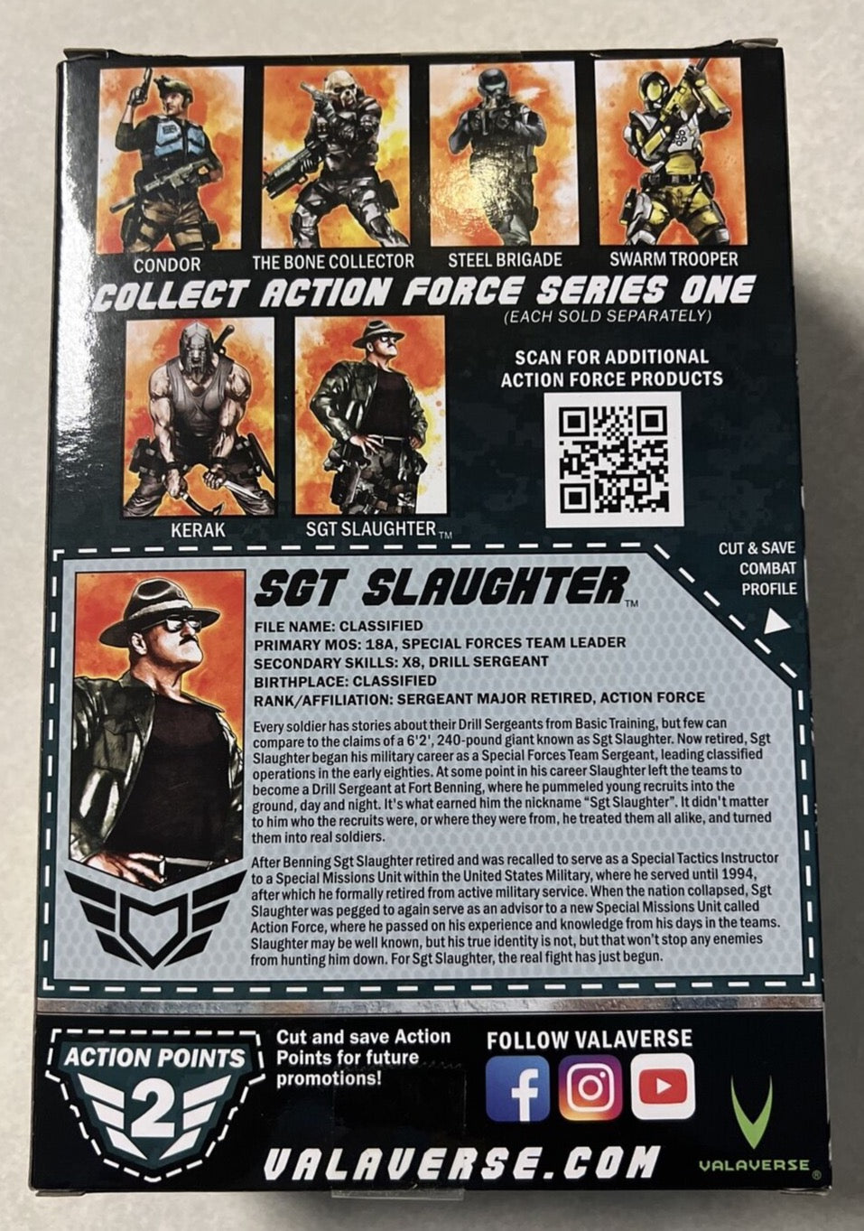 2021 Valaverse Action Force Sgt. Slaughter [Version 1