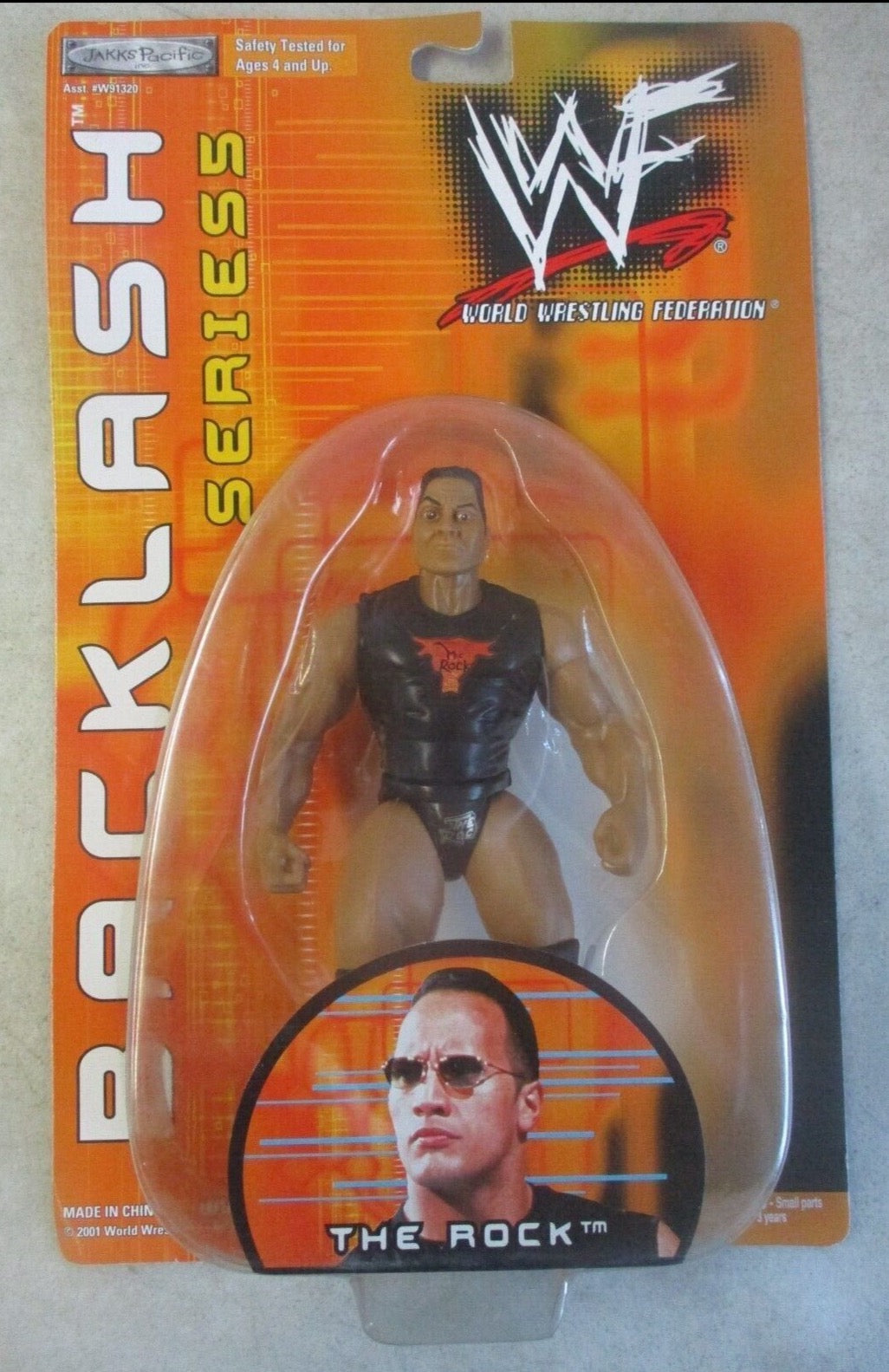 2001 WWF Jakks Pacific Backlash Series 5 The Rock [Exclusive]