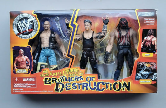 2001 WWF Jakks Pacific Titantron Live "Brothers of Destruction " Box Set: Stone Cold Steve Austin, Undertaker & Kane