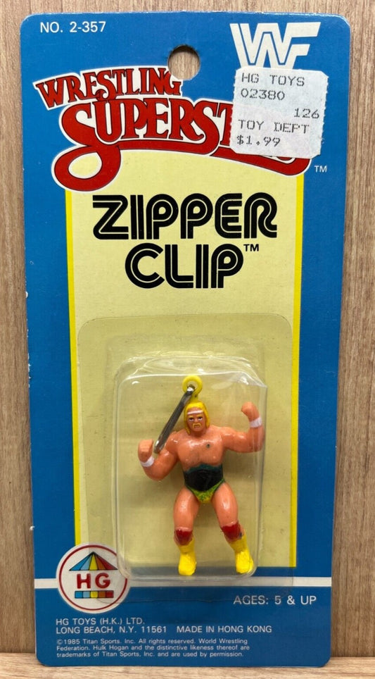 1985 WWF HG Toys Wrestling Superstars Zipper Clip Hulk Hogan