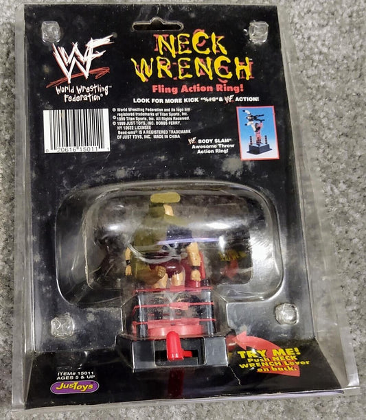 1999 WWF Just Toys Micro Bend-Ems Neck Wrench Fling Action Ring Stone Cold Steve Austin & Goldust
