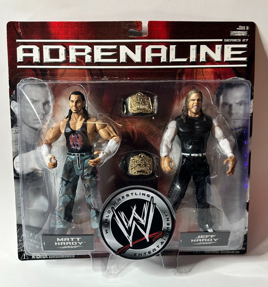 2007 WWE Jakks Pacific Adrenaline Series 27 Matt Hardy & Jeff Hardy
