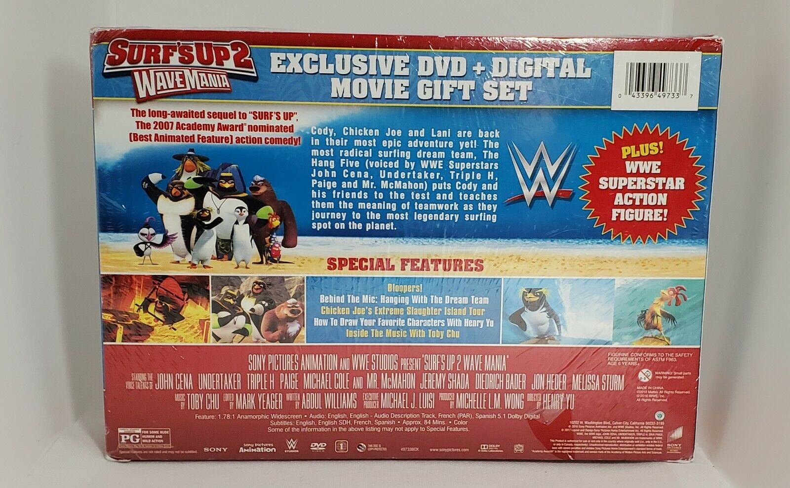 2016 WWE Mattel Surf's Up 2: Wavemania Walmart Exclusive DVD Gift