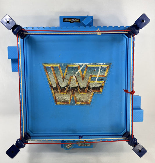1991 WWF Hasbro Official Wrestling Ring [With Blue Square Turnbuckle Posts]