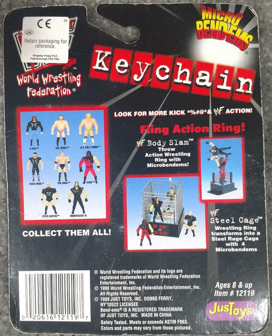1999 WWF Just Toys Micro Bend-Ems Keychain B.A. Billy Gunn