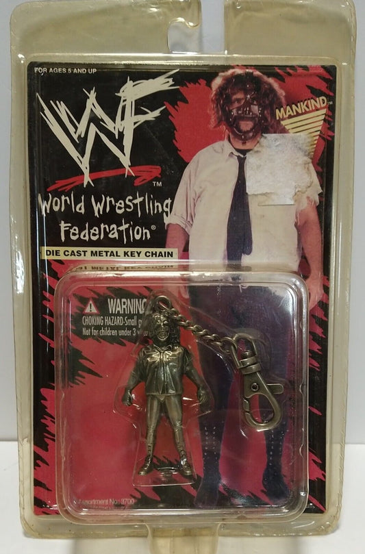 1998 WWF Placo Toys Mankind Die Cast Metal Key Chain