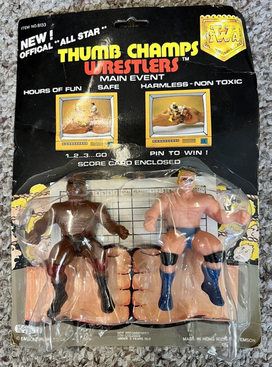 1985 Emson Bootleg/Knockoff IWA Thumb Champs Wrestlers