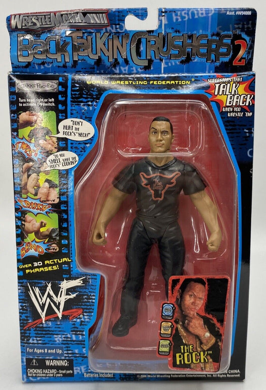 2000 WWF Jakks Pacific Back Talkin' Crushers Series 2 The Rock