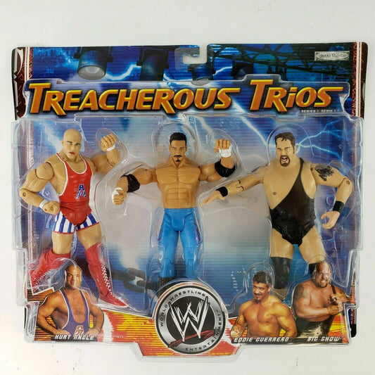 2005 WWE Jakks Pacific Treacherous Trios Series 1 Kurt Angle, Eddie Guerrero & Big Show