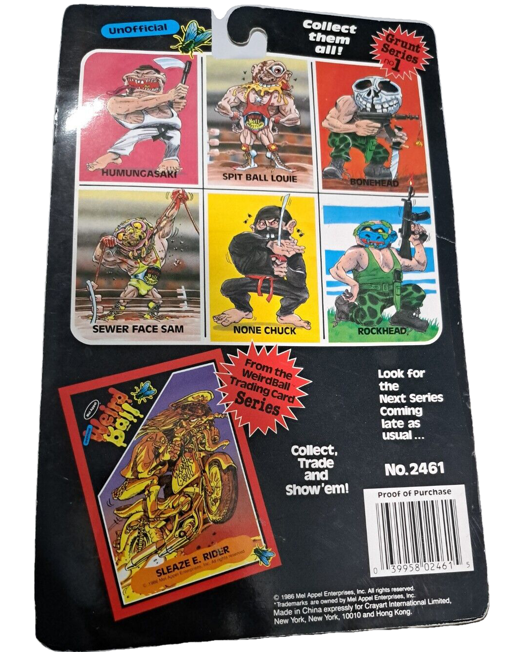 1986 Mel Appel Unofficial Weird Ball The G.R.U.N.T. Team Spitball