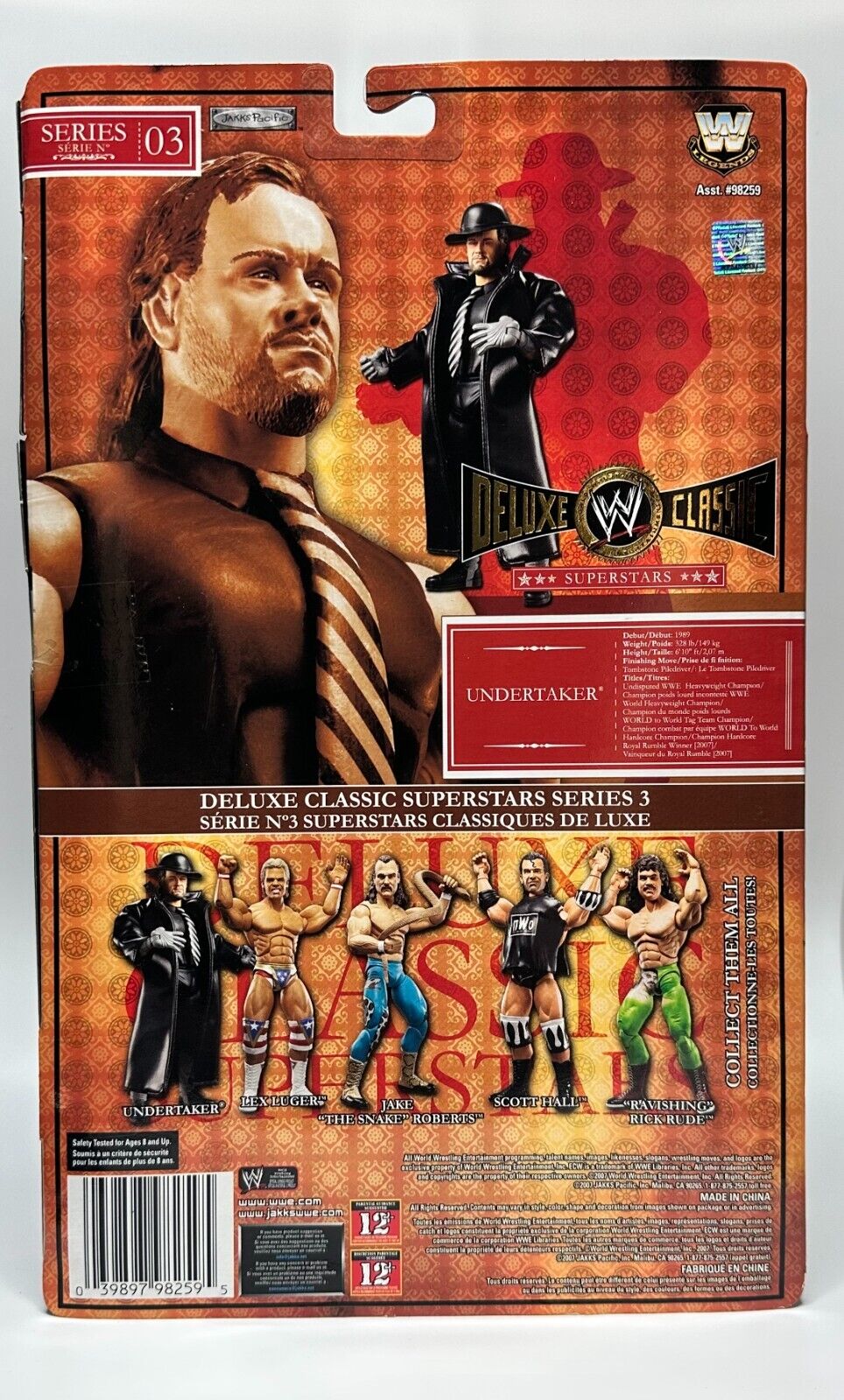 2007 WWE Jakks Pacific Deluxe Classic Superstars Series 3 Undertaker