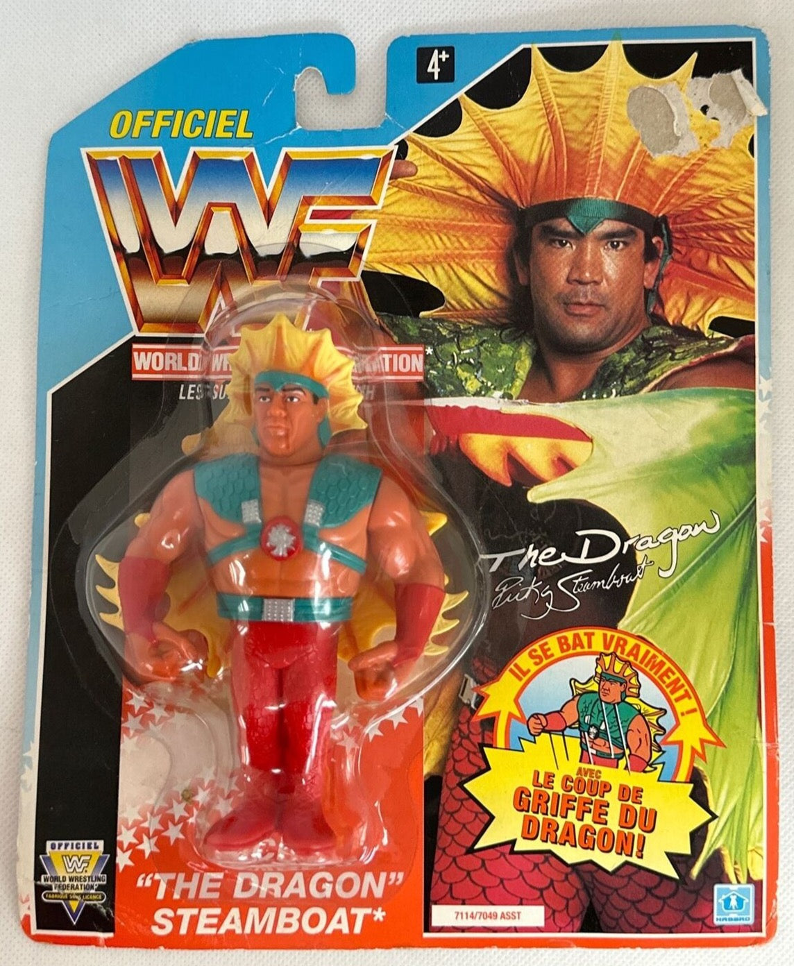 1992 WWF Hasbro Series 4 Ricky "The Dragon" Steamboat with Steamboat Springer!