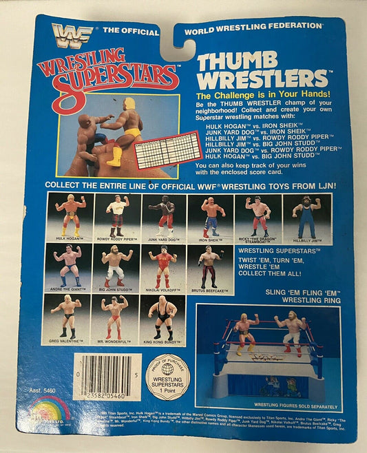 1985 WWF LJN Wrestling Superstars Thumb Wrestlers Hulk Hogan vs. Nikolai Volkoff