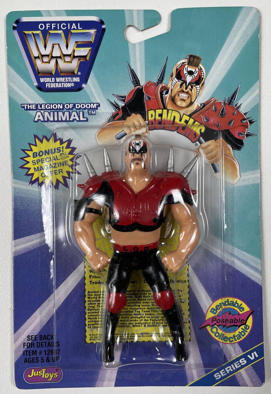 1997 WWF Just Toys Bend-Ems Series 6 "The Legion of Doom" Animal
