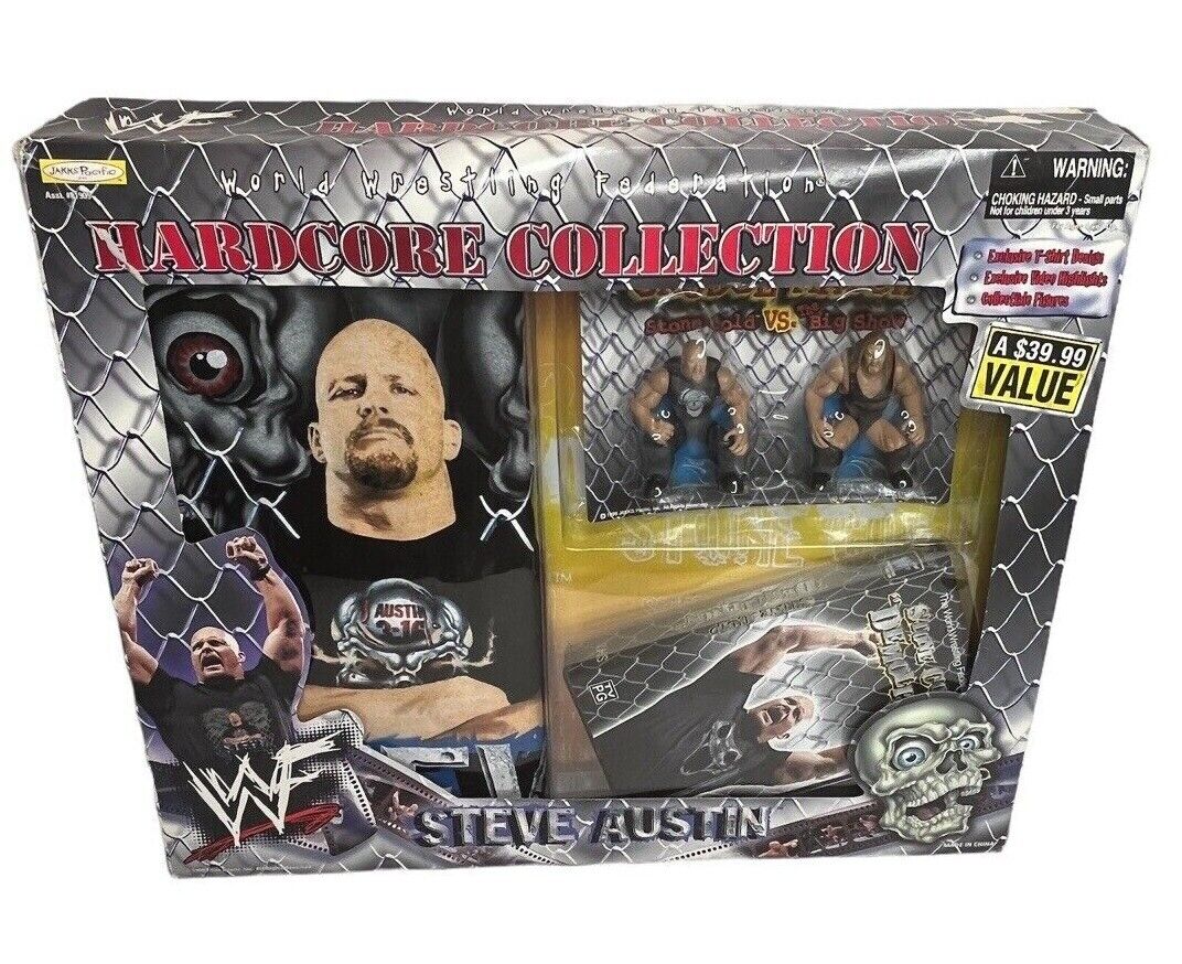 1999 WWF Jakks Pacific Steve Austin Hardcore Collection [Square Packaging]