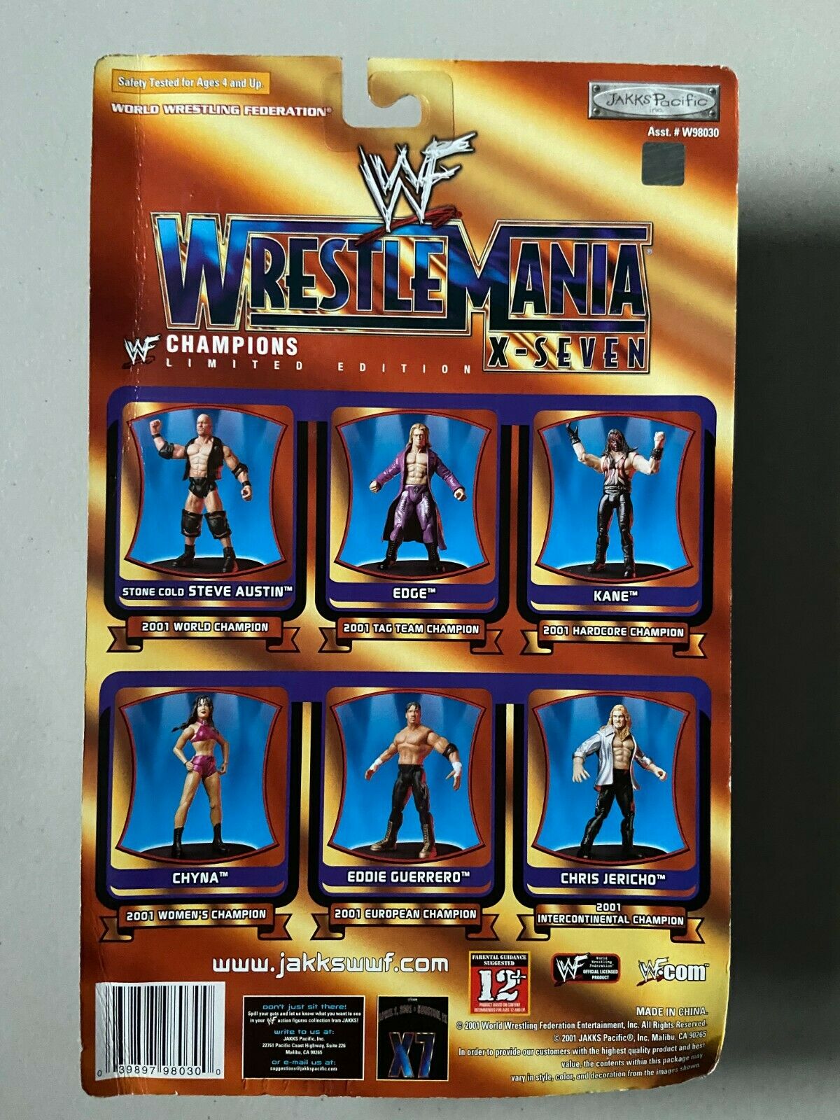 2001 WWF Jakks Pacific Titantron Live WrestleMania X-Seven Eddie