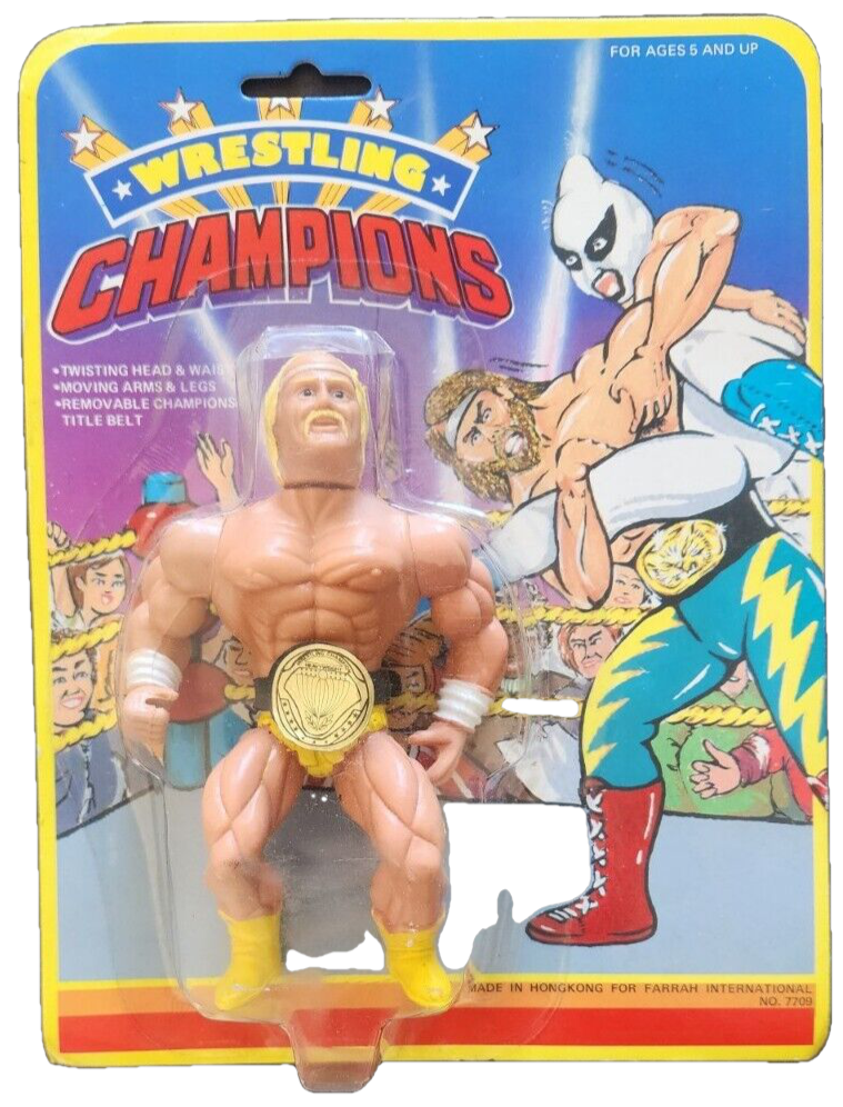 Wrestling Champions [Yellow Border] Bootleg/Knockoff A-Champ [Hulk Hogan]