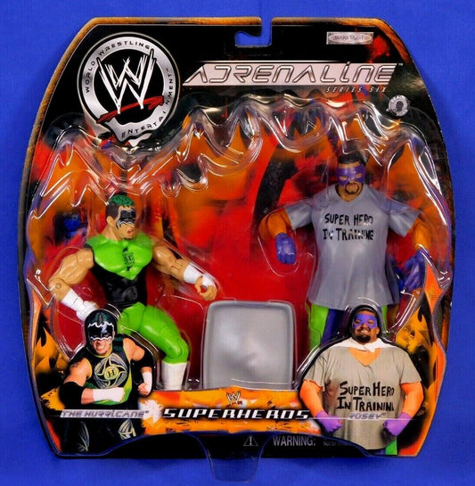 2004 WWE Jakks Pacific Adrenaline Series 6 Superheros: The Hurricane & Rosey