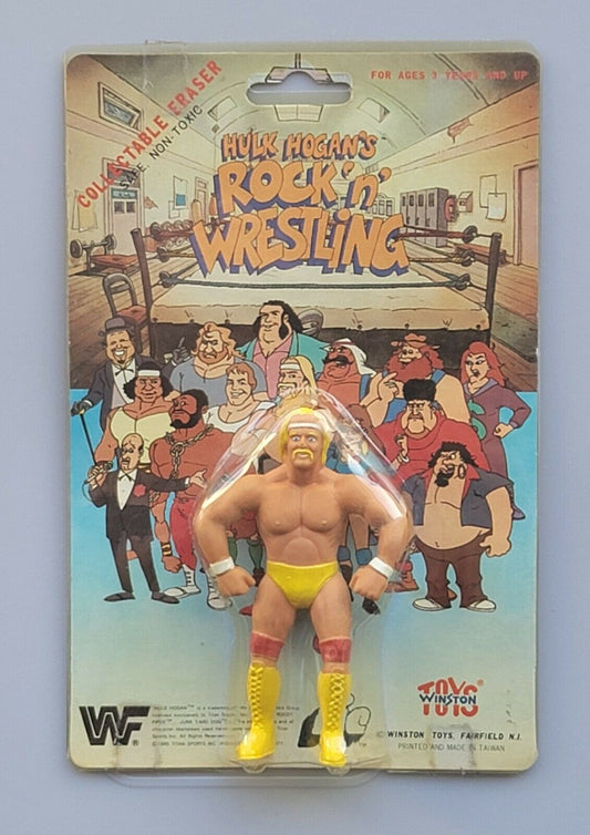 1985 WWF Winston Toys Hulk Hogan's Rock 'N' Wrestling Collectable Erasers Hulk Hogan [With Arms Down]
