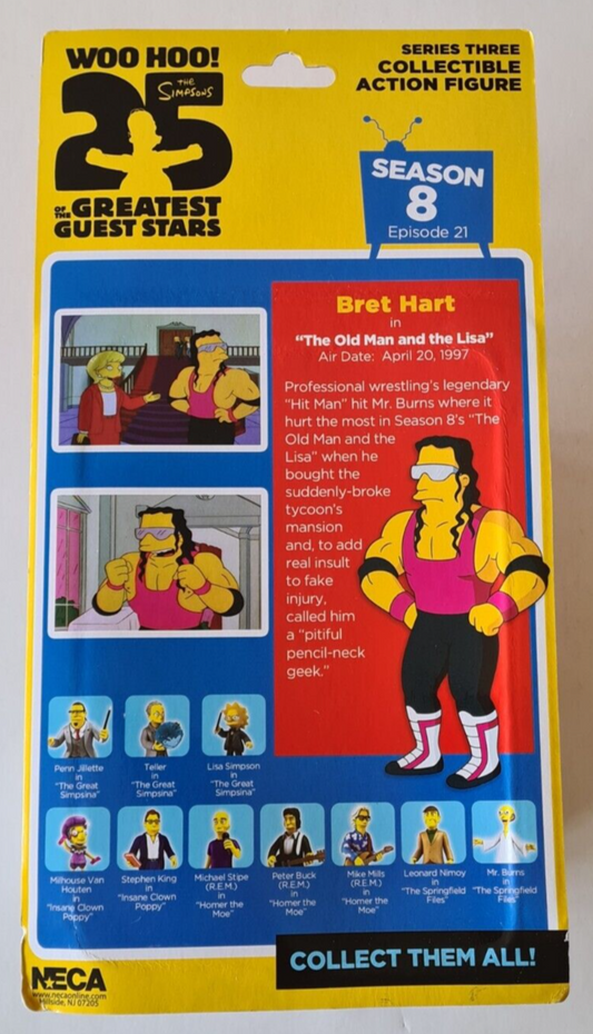 2014 NECA The Simpsons Greatest Guest Stars Series 3 Bret Hart