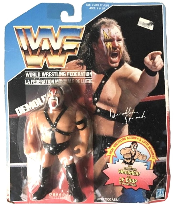 1990 WWF Hasbro Series 1 Smash with Demolition Smasher 