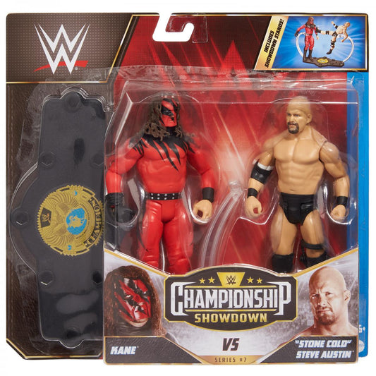 2021 WWE Mattel Basic Championship Showdown Series 7 Kane vs. "Stone Cold" Steve Austin