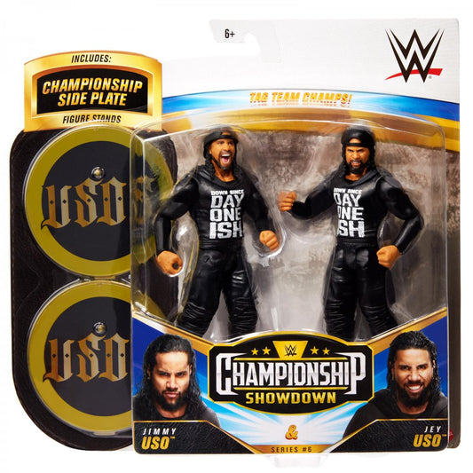 2021 WWE Mattel Basic Championship Showdown Series 6 The Usos: Jimmy Uso & Jey Uso