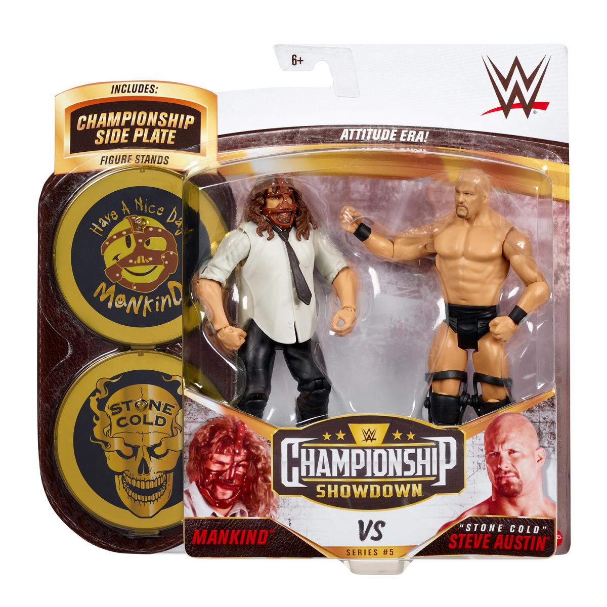 2021 WWE Mattel Basic Championship Showdown Series 5 Mankind vs. "Stone Cold" Steve Austin