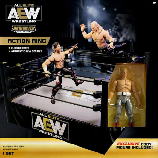 2020 AEW Jazwares Unrivaled Collection Exclusive Action Ring with Exclusive Cody Figure Included!
