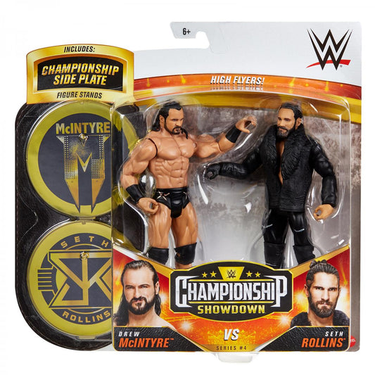 2021 WWE Mattel Basic Championship Showdown Series 4 Drew McIntyre vs. Seth Rollins