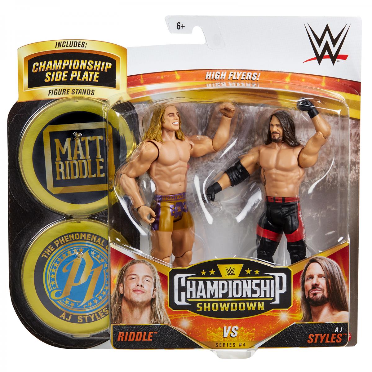 2021 WWE Mattel Basic Championship Showdown Series 4 Riddle vs. AJ Styles