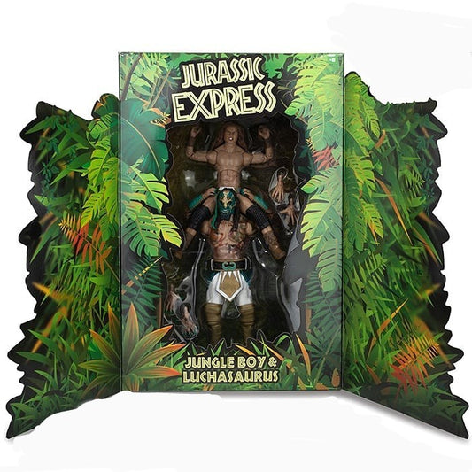 2021 AEW Jazwares Unrivaled Collection Ringside Exclusive #36 Jurassic Express: Jungle Boy & Luchasaurus