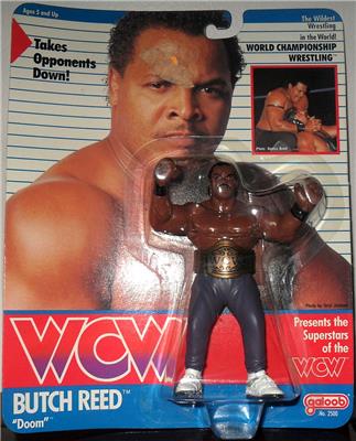 1990 WCW Galoob Series 1 Butch Reed [With Plain Shoes]