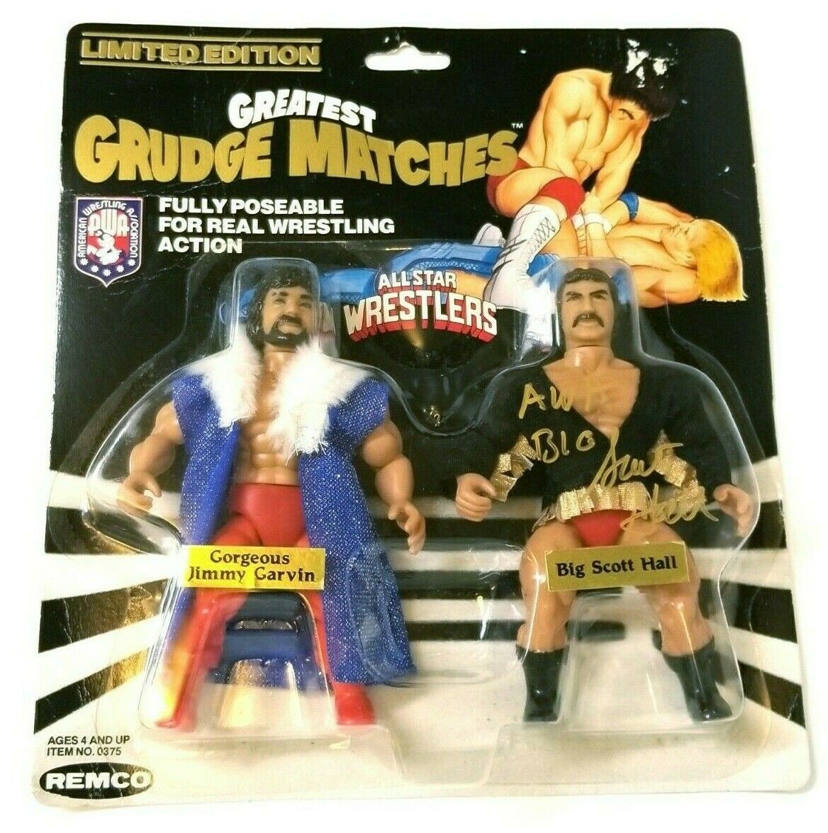 1986 AWA Remco All Star Wrestlers Series 4 "Greatest Grudge Matches" Gorgeous Jimmy Garvin vs. Big Scott Hall