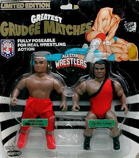 1986 AWA Remco All Star Wrestlers Series 4 "Greatest Grudge Matches" Abdullah the Butcher vs. Carlos Colon [In Red Singlet]