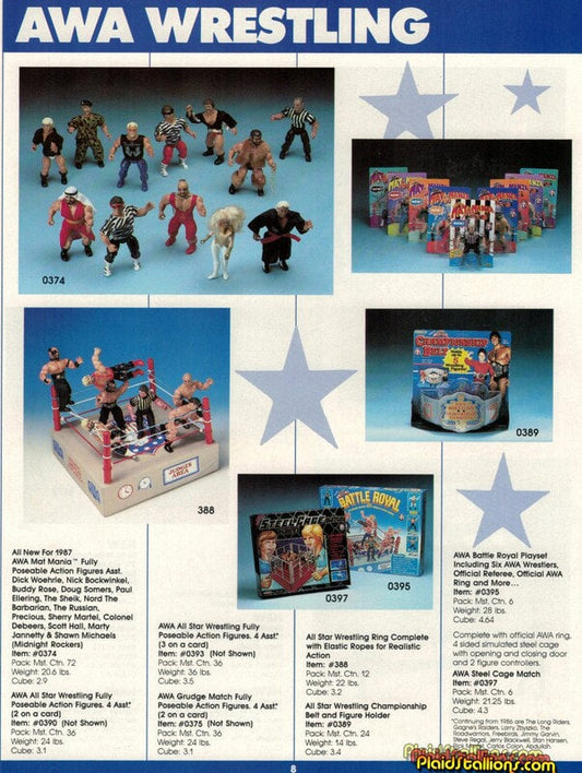 Unreleased AWA Remco All Star Wrestlers Colonel Debeers & Sherri Martel