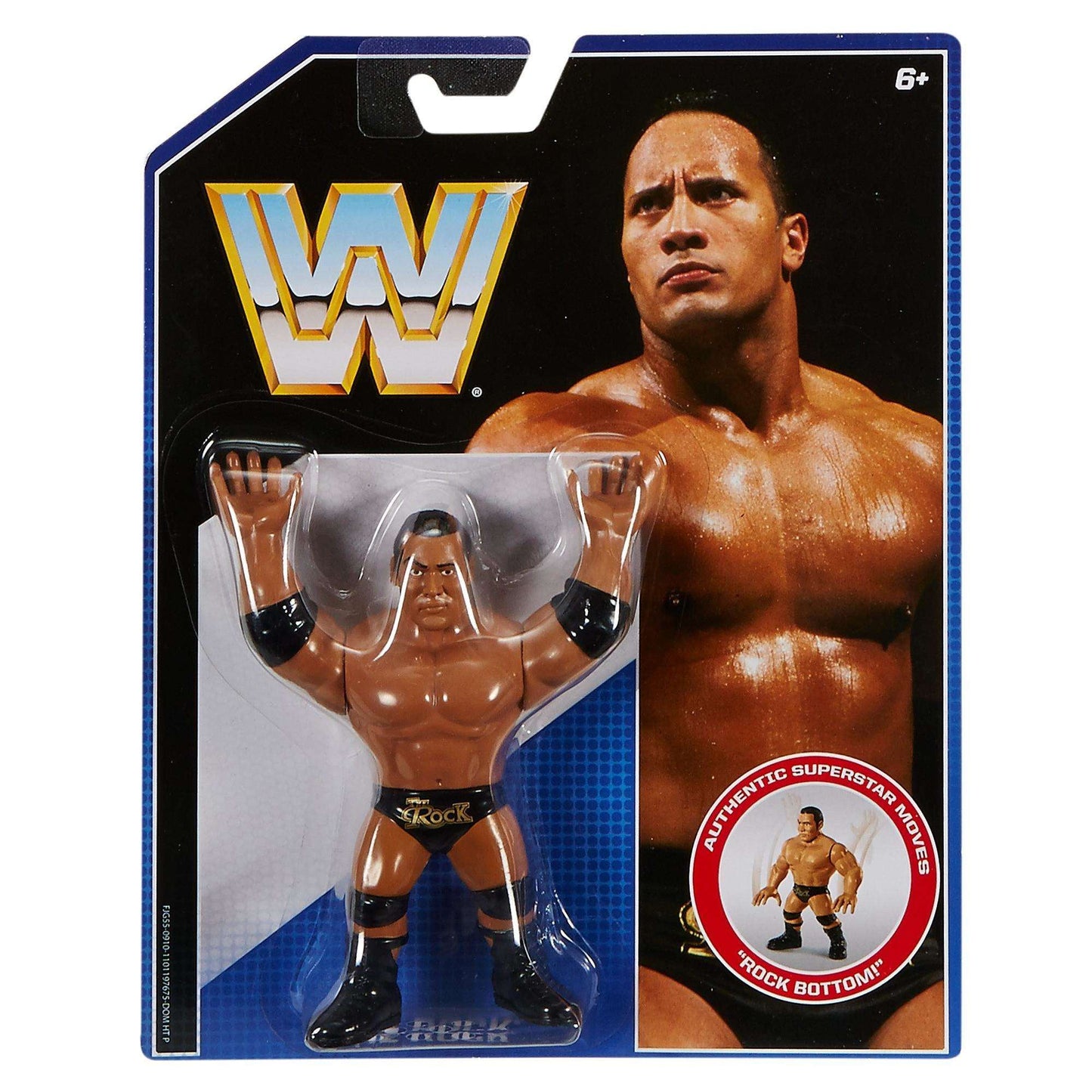 2017 WWE Mattel Retro Series 2 The Rock with Rock Bottom! [Exclusive]