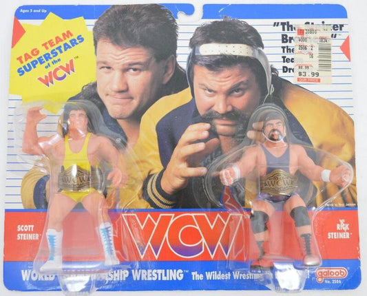1990 WCW Galoob Series 1 The Steiner Brothers: Scott Steiner & Rick Steiner