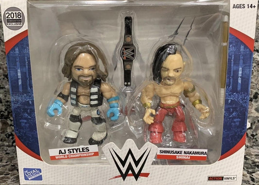2018 WWE The Loyal Subjects Action Vinyls Exclusives AJ Styles vs. Shinsuke Nakamura [Exclusive]