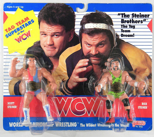 1991 WCW Galoob Series 2 UK Exclusive The Steiner Brothers: Scott Steiner & Rick Steiner