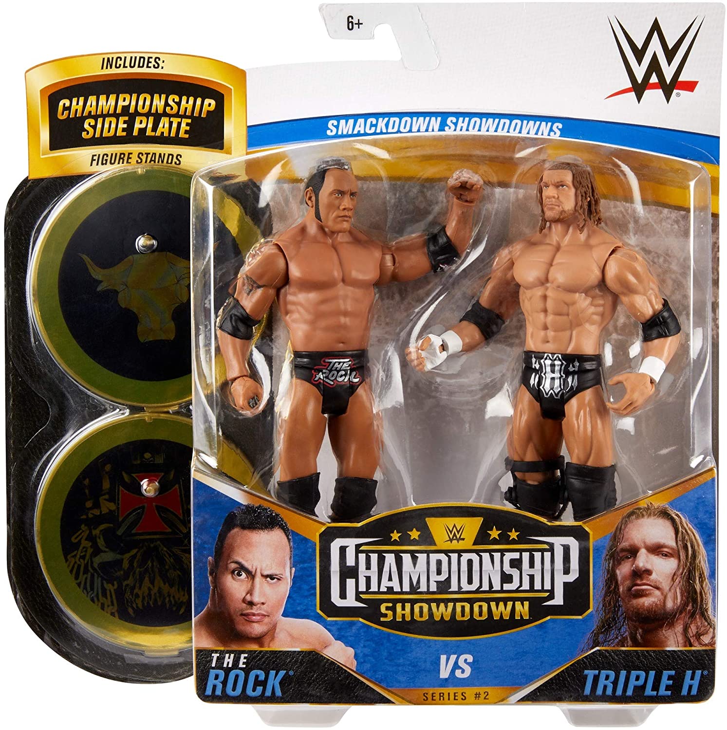 2020 WWE Mattel Basic Championship Showdown Series 2 The Rock vs. Trip ...