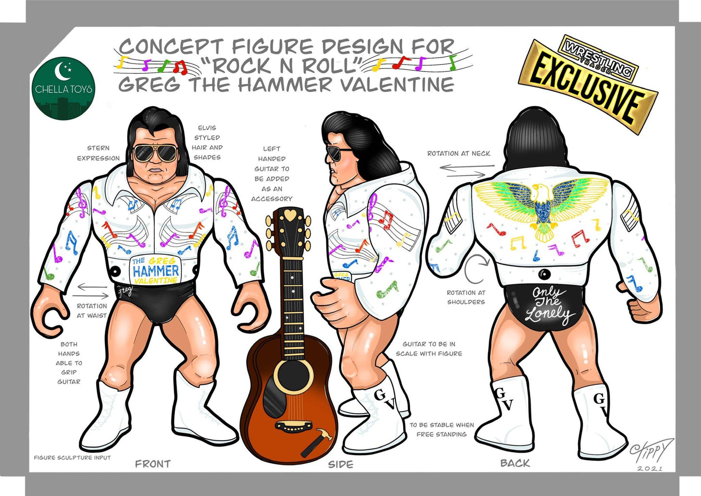 2023 Epic Toys  Wrestling Megastars "Rock 'N' Roll" Greg "The Hammer" Valentine [Exclusive]