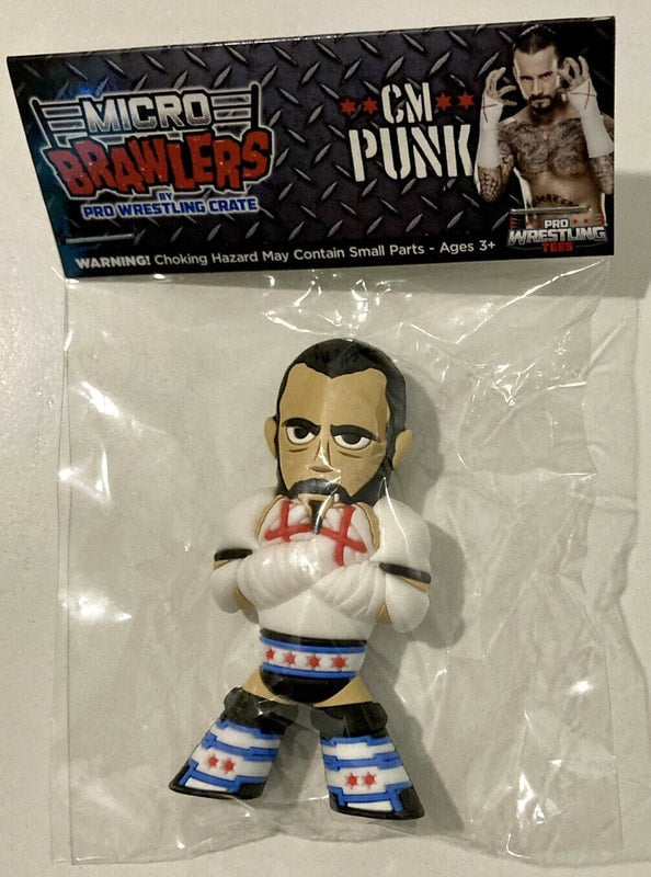 2017 Pro Wrestling Tees Crate Exclusive Micro Brawlers CM Punk [December]